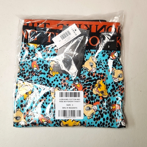 ♥️NWT VINTAGE TORRID DISNEY LION KING BOYSHORT PANTY SIMBA NALA - PLUS SIZE - Picture 7 of 15